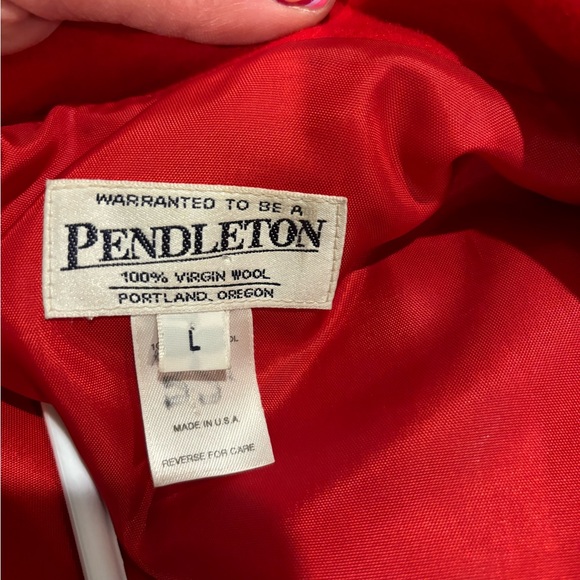 Vintage red Pendleton bomber jacket women’s size large 100% wool - Picture 6 of 7